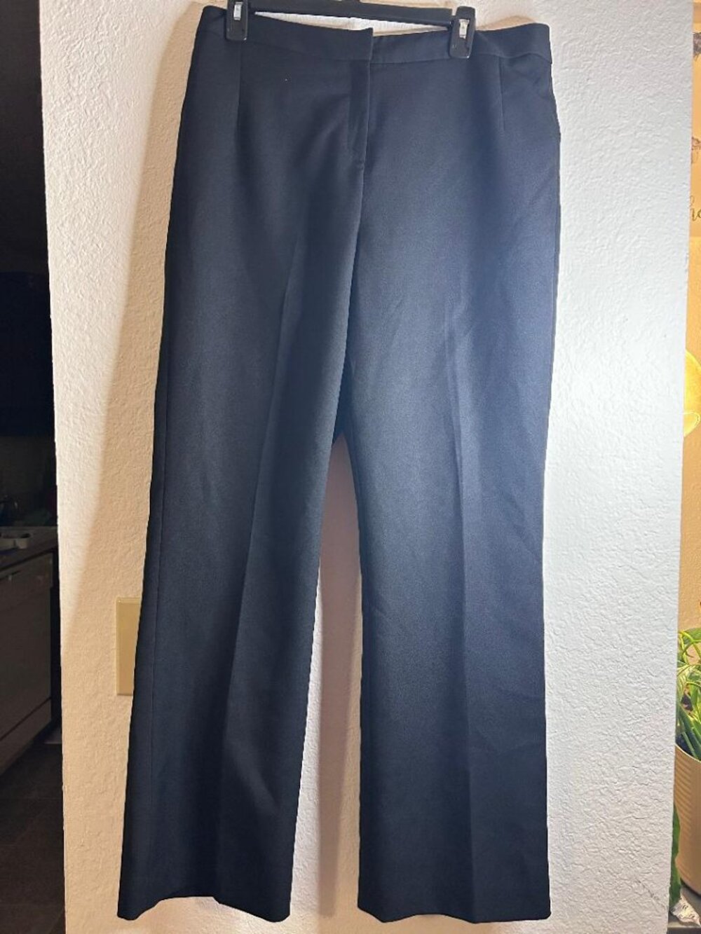Larry Levine Classic Creased Front Dress Pant in Black Size 14